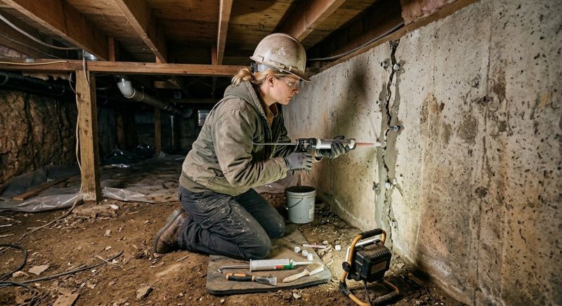 Basement Foundation Repair in Wright County, MN