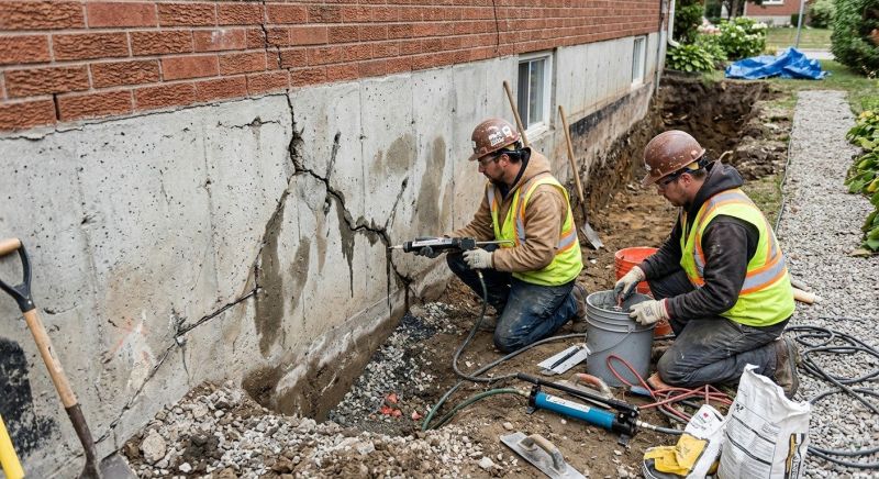 Cracked Foundation Repair in Annandale, MN
