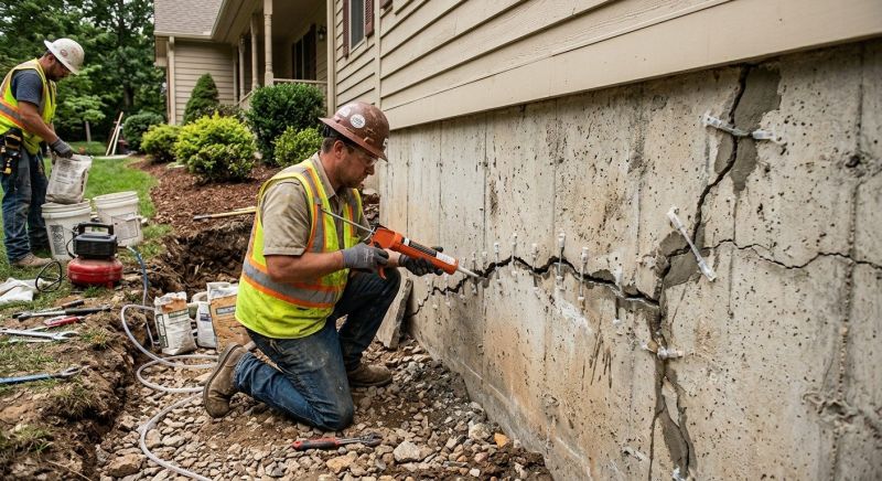 Cracked Foundation Repair in Wayzata, MN