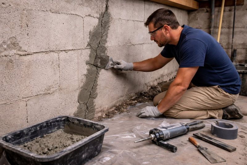Foundation Crack Repair in Rockford, MN