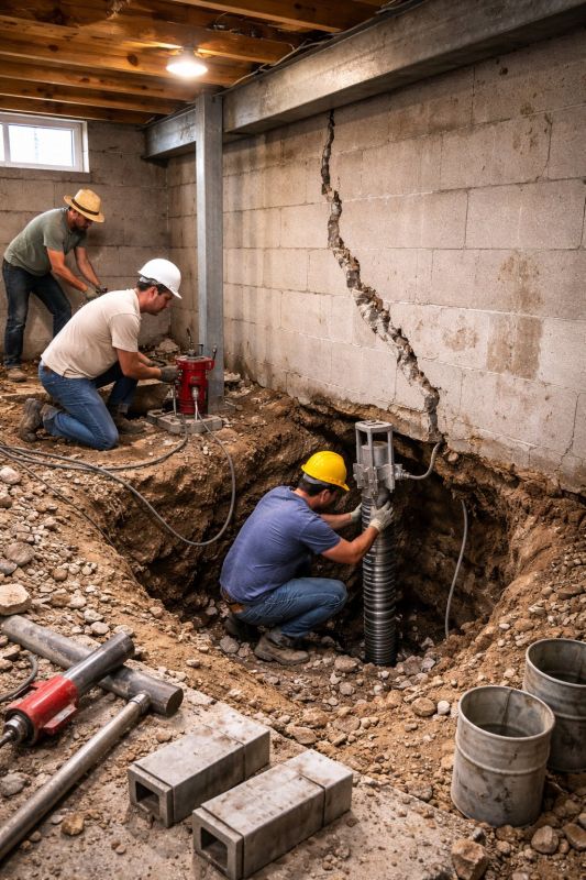 Foundation Structural Repair in Winsted, MN
