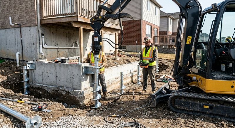 Helical Piers Installation in Wright County, MN