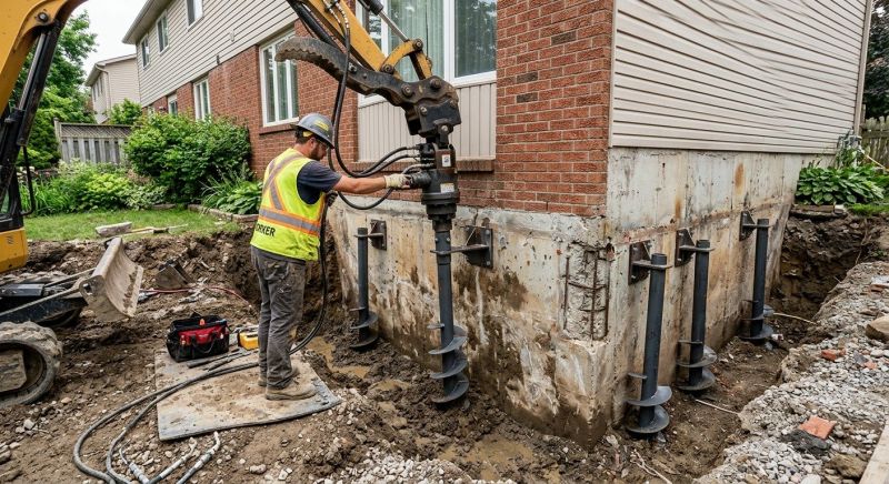 Helical Piers Installation in Wright County, MN