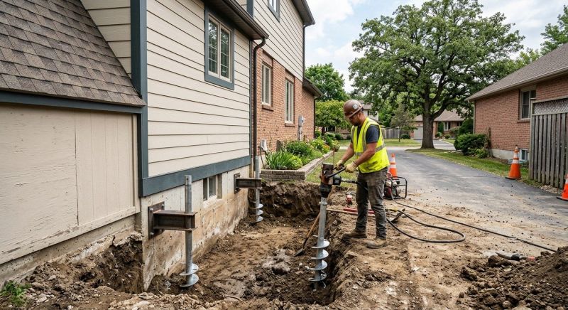 Helical Piers Installation in Wright County, MN