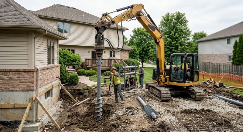 Helical Pile Installation in Wright County, MN