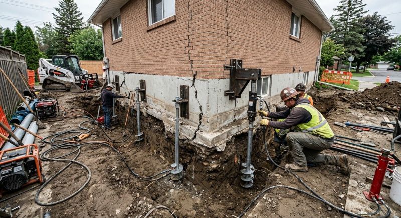 Sinking Foundation Repair in Dassel, MN