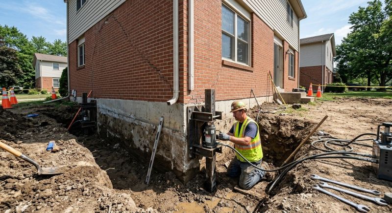 Sinking Foundation Repair in Wright County, MN
