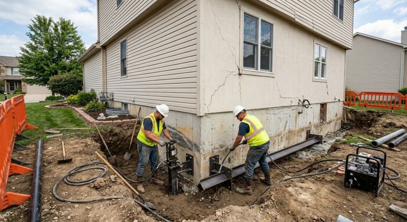 Sinking Foundation Repair in Wright County, MN
